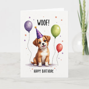 Party Hat Pup Birthday Card