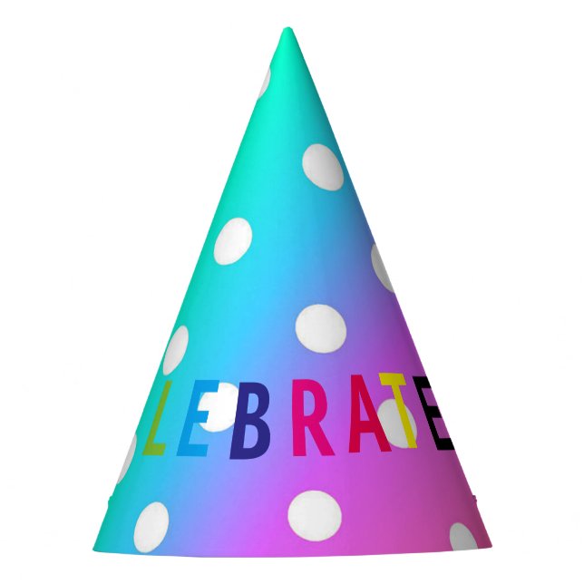Party Hat/Rainbow and Polka Dots Hat (Front)