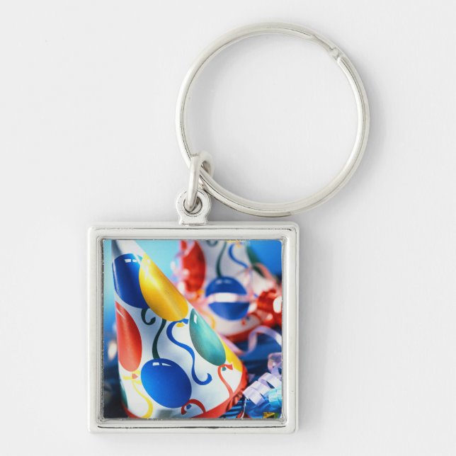 Party Hats Key Ring (Front)
