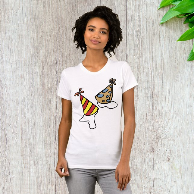 Party Hats Womens T-Shirt (Creator Uploaded)