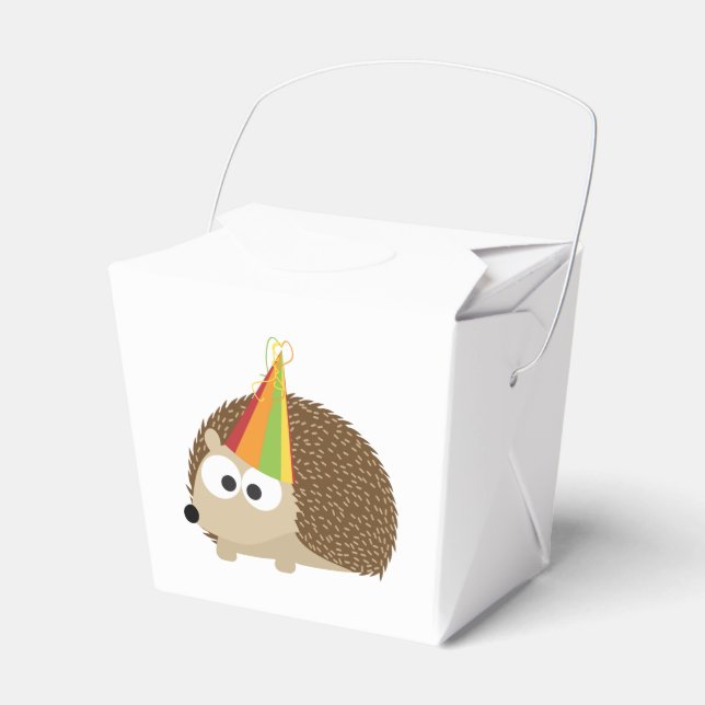 Party hedgehog favour box (Front Side)