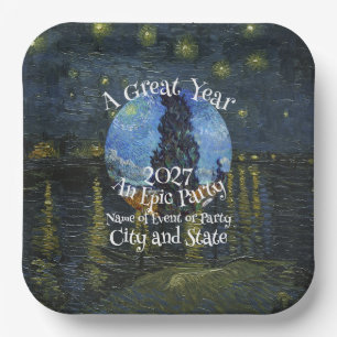 Party HG FV LF Vacation Great Smokey Mountains Tee Paper Plate