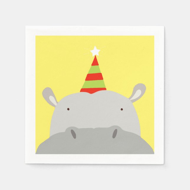Party Hippo Napkin (Front)