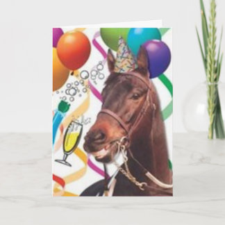 Party Horse B-Day Card