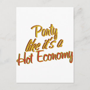 Party Hot Economy Postcard