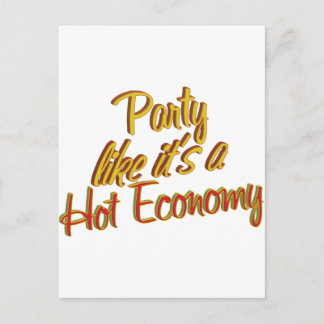 Party Hot Economy Postcard
