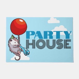 PARTY HOUSE Funny Possum Floating Balloon Opossum Doormat