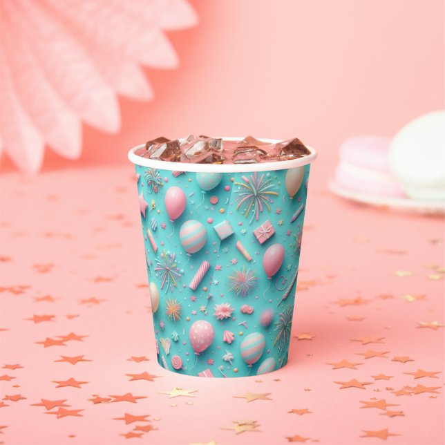 Party in Blue Paper Cups (Insitu)