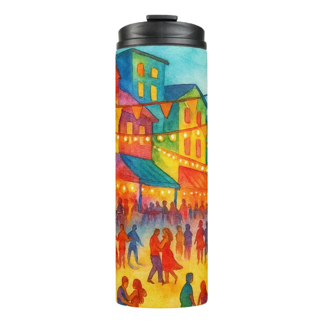 Party in the center beach player  thermal tumbler (Front)