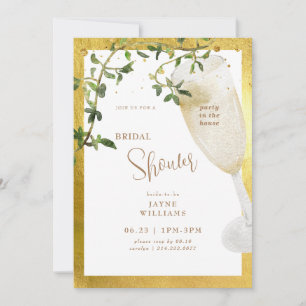 Party in the House Champagne Bridal Shower Invitat Invitation
