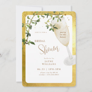 Party in the House Champagne Bridal Shower Invitation