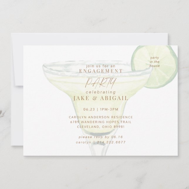 Party in the House Margarita Engagement Party II Invitation (Front)