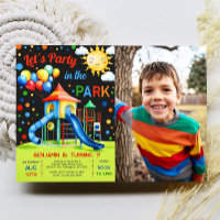 Party in the Park Birthday Photo Invitation