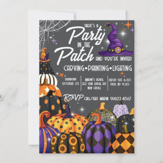 Party in the Patch Halloween Invitation