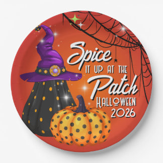Party in the Patch Halloween Lunch Paper Plates