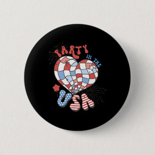 Party In The Usa 4th Of July America Independence 6 Cm Round Badge