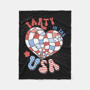 Party In The Usa 4th Of July America Independence Fleece Blanket