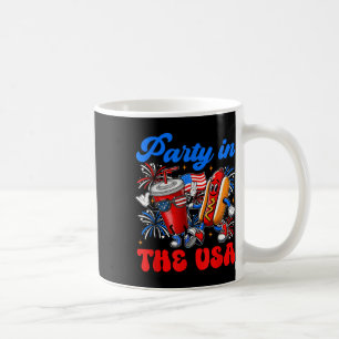 Party In The Usa 4th Of July Cute Soda And Hotdog Coffee Mug