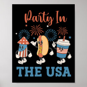 Party In The Usa 4th Of July Funny Party Usa Summe Poster