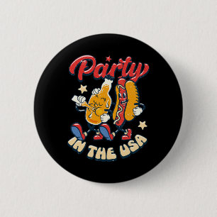 Party In The Usa 4th Of July Independence Day Usa  6 Cm Round Badge