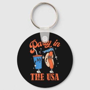 Party In The Usa 4th Of July Independence Day Usa Key Ring