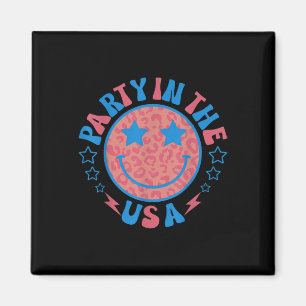 Party In The Usa 4th Of July Preppy Smile 1 Magnet