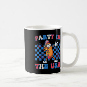 Party In The Usa Dabbing Hot Dog 4th Of July Men W Coffee Mug