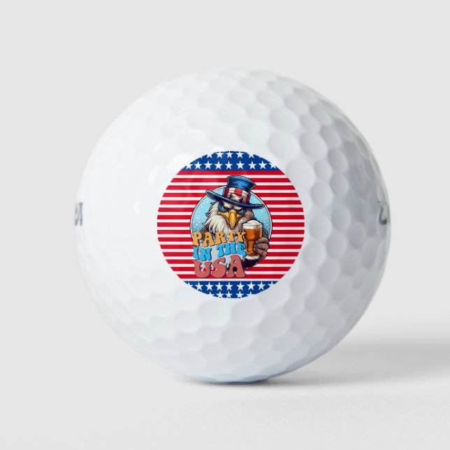 Party In the USA GOLFER Golf Balls (Front)