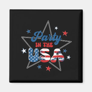Party in the usa patriotic independence day magnet