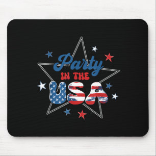 Party in the usa patriotic independence day mouse pad