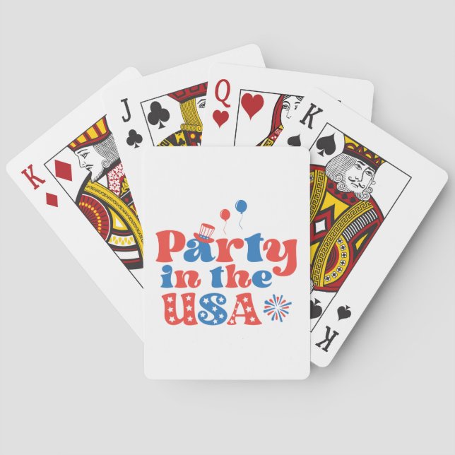 Party in the USA Playing Cards (Back)