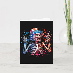 Party In The Usa Rock Hand July 4th Funny American Card