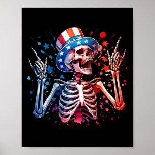 Party In The Usa Rock Hand July 4th Funny American Poster