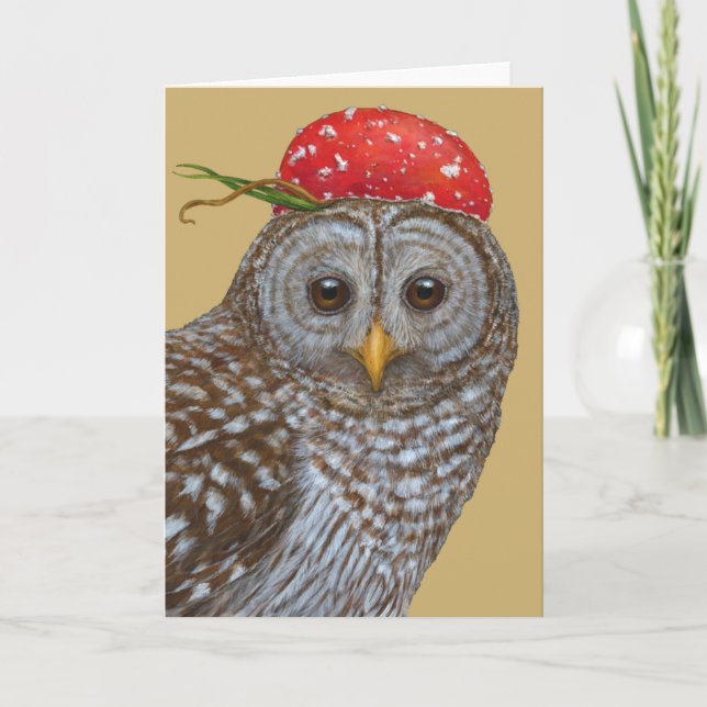 Party in the Woods barred owl card (Front)