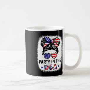 Party In Usa Shirt Girl 4th Of July American Flag Coffee Mug