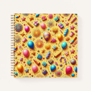 Party in Yellow Notebook