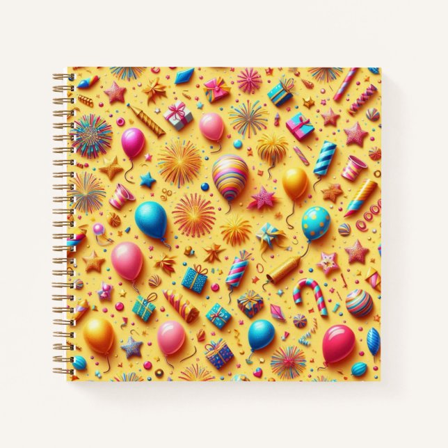 Party in Yellow Notebook (Front)