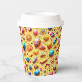 Party in Yellow Paper Cups