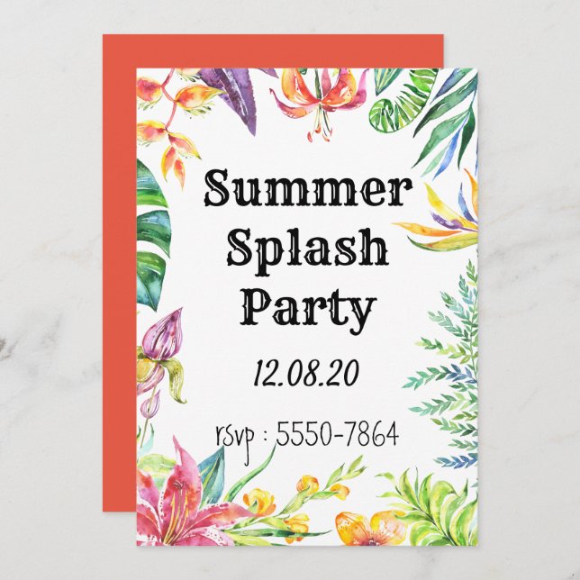 Party Invitation (Front/Back)