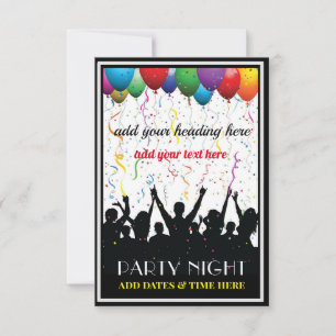 Party Invitation Flat Card