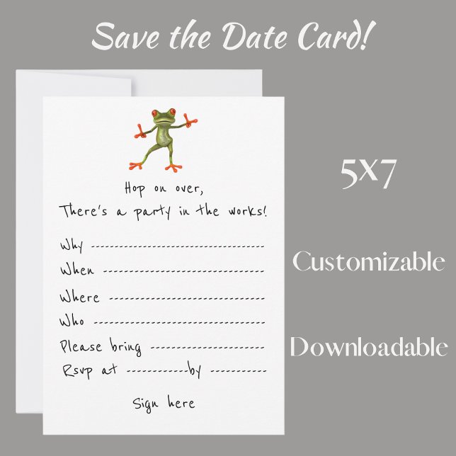 Party invitation: Frog invites you over!  (Creator Uploaded)