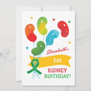 Party Invitation Kidney Transplant Birthday 