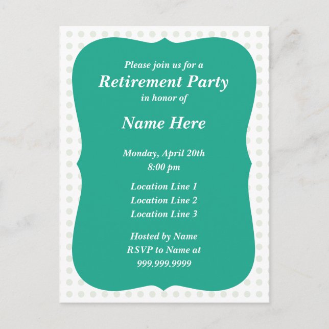Party Invitation Postcard (Front)