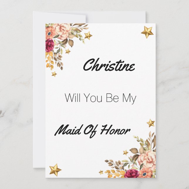party invitation postcard, editable Will you be my (Front)