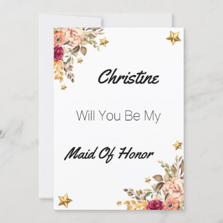 party invitation postcard, editable Will you be my