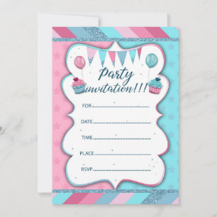Party invitation to write by hand