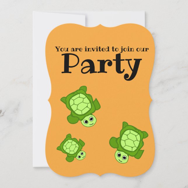 Party invitation turtles (Front)