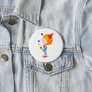 Party Kid Juggling Colourful Balls 7.5 Cm Round Badge