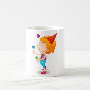Party Kid Juggling Colourful Balls Coffee Mug