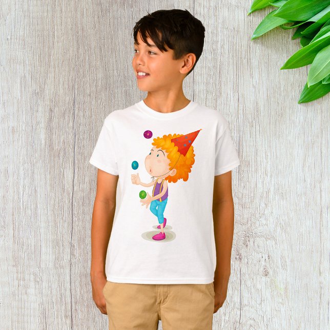 Party Kid Juggling Colourful Balls T-Shirt (Creator Uploaded)